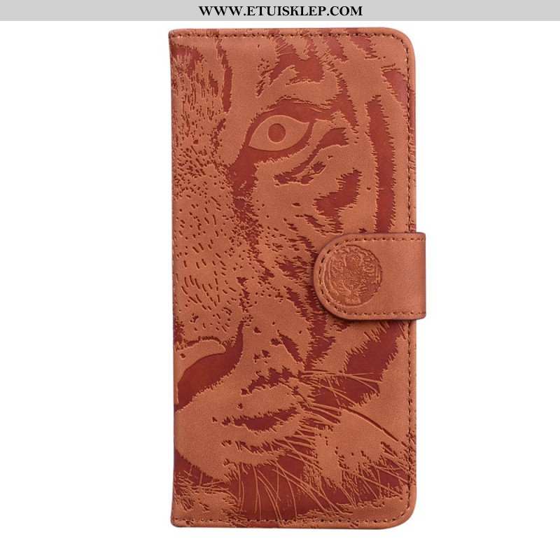 Etui Folio do Samsung Galaxy M32 Nadruk Twarzy Tygrysa
